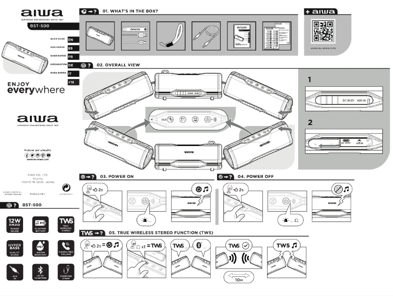 Página 1 del manual Manual de usuario Aiwa BST-500RD