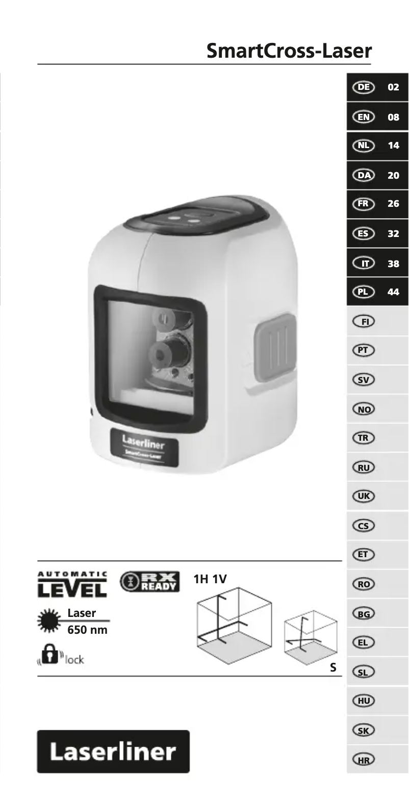 Imagen de la primera página del manual del dispositivo Smart-Cross-Laser