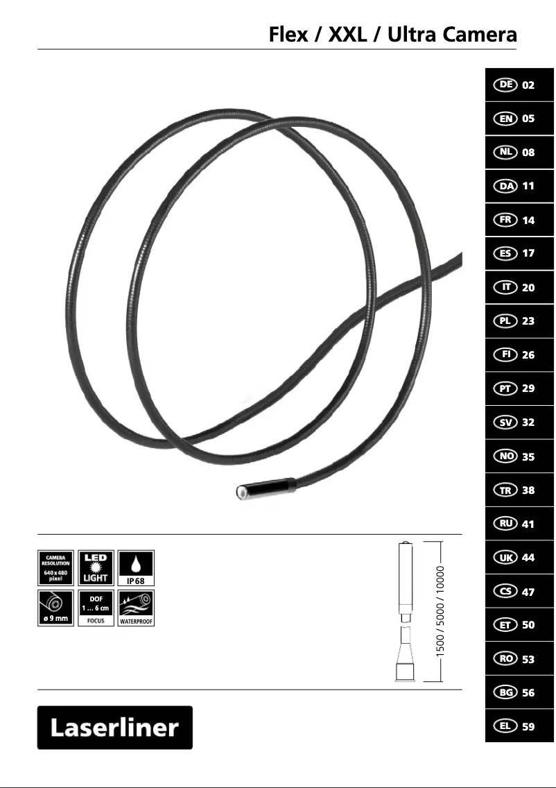 Imagen de la primera página del manual del dispositivo Flex Camera