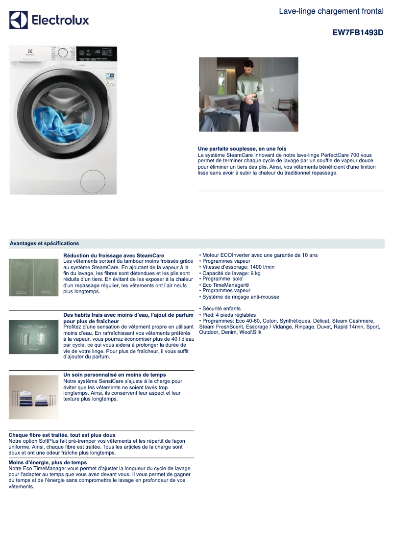 Imagen de la primera página del manual del dispositivo EW7FB1493D