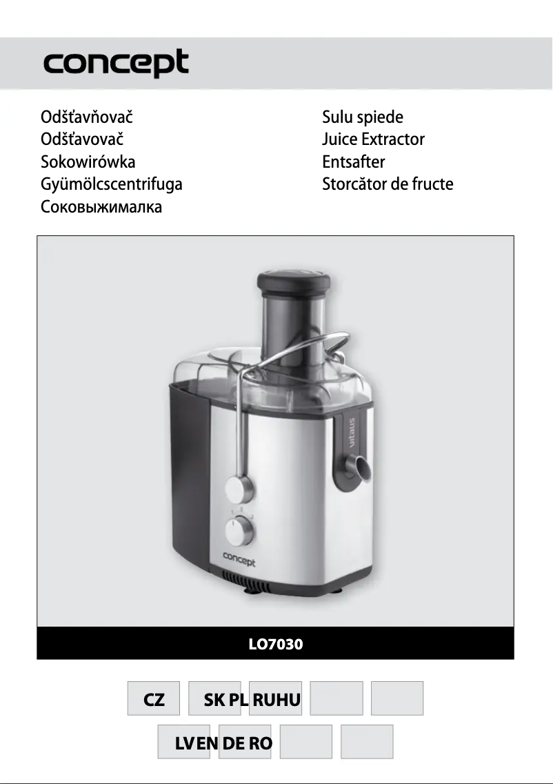 Imagen de la primera página del manual del dispositivo LO-7030