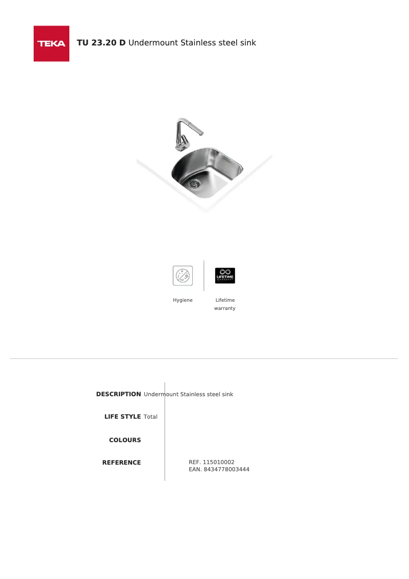 Imagen de la primera página del manual del dispositivo TU 23.20 D