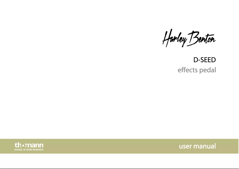 Página 1 del manual Manual de usuario Harley Benton D-SEED