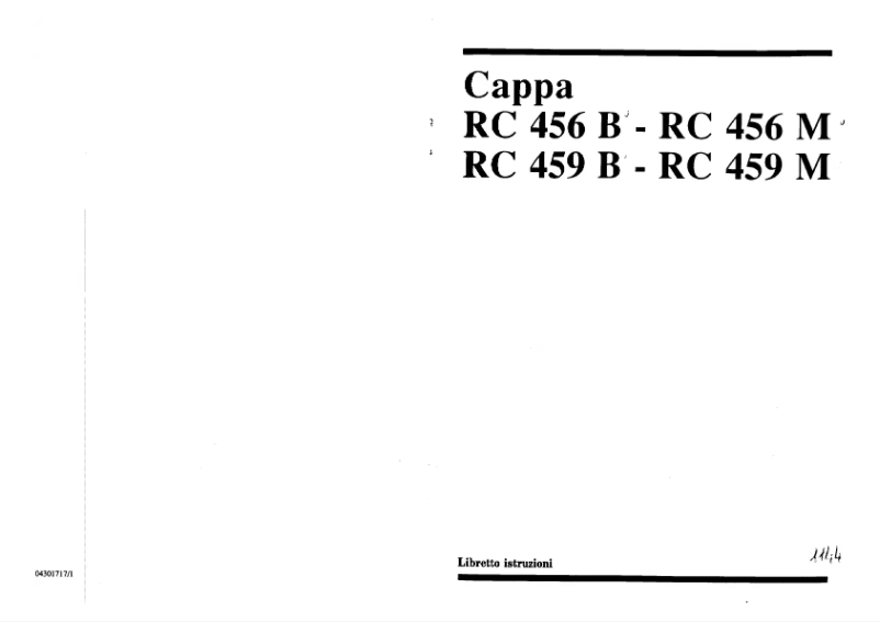 Imagen de la primera página del manual del dispositivo RC456M
