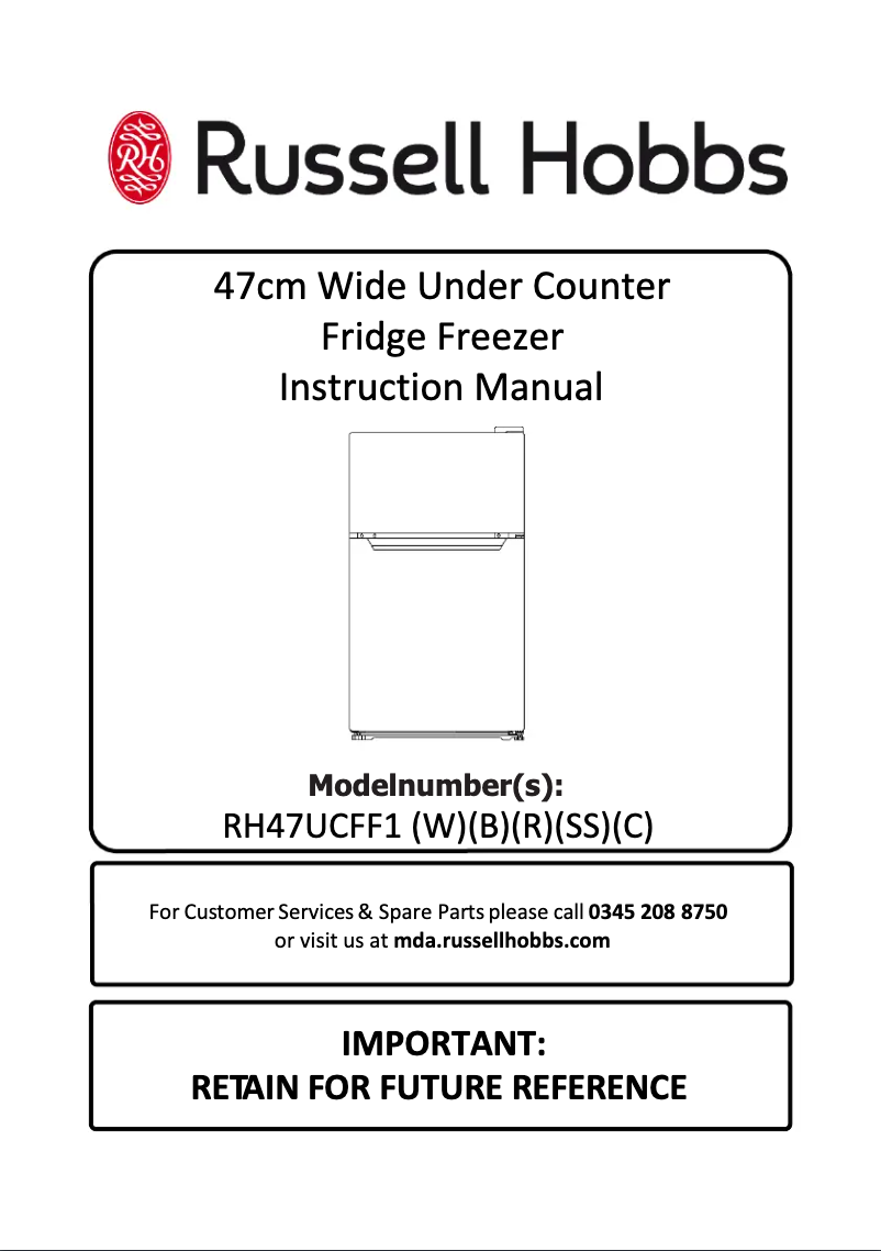 Imagen de la primera página del manual del dispositivo RH47UCFF1SS