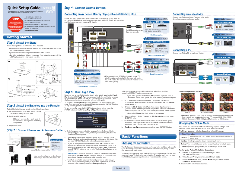 Página 1 del manual Manual de usuario Samsung LN46C600F3F