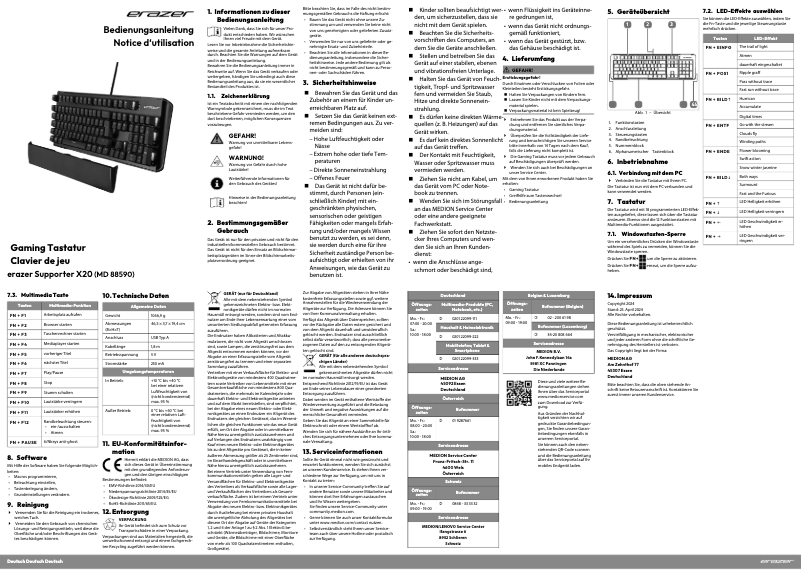 Página nº 1 - Manual de usuario Medion ERAZER Supporter X20 (MD 88590)