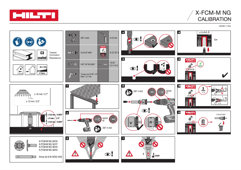 Página 1 del manual Manual de usuario Hilti X-FCM-F NG