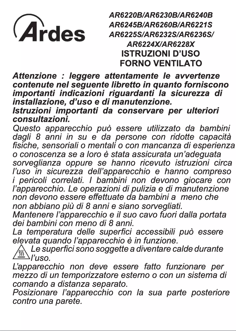 Página nº 1 - Manual de usuario Ardes Gustavo AR6225S
