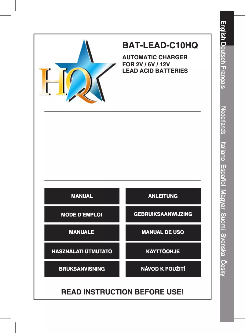 Página 1 del manual Manual de usuario HQ BAT-LEAD-C10