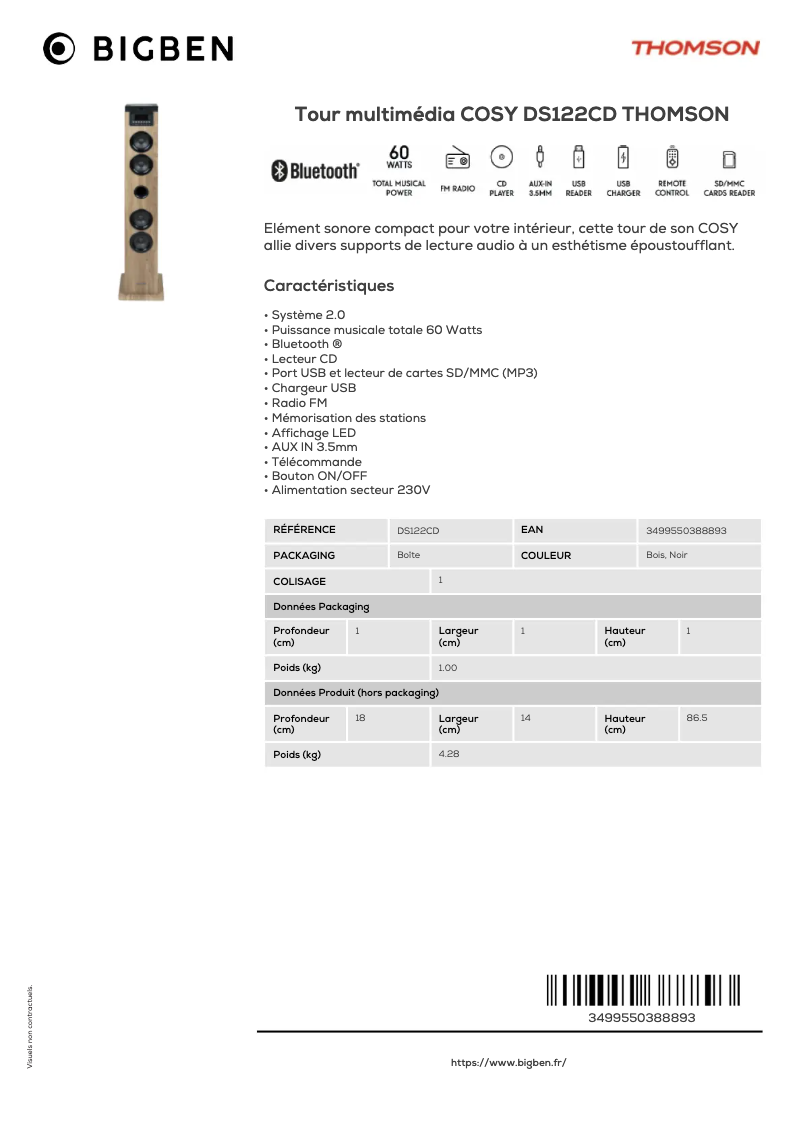 Imagen de la primera página del manual del dispositivo DS122CD