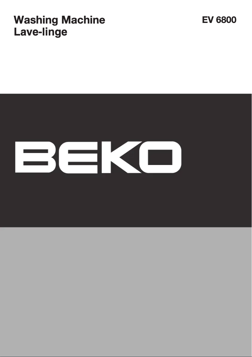 Página 1 del manual Manual de usuario Beko EV 6800