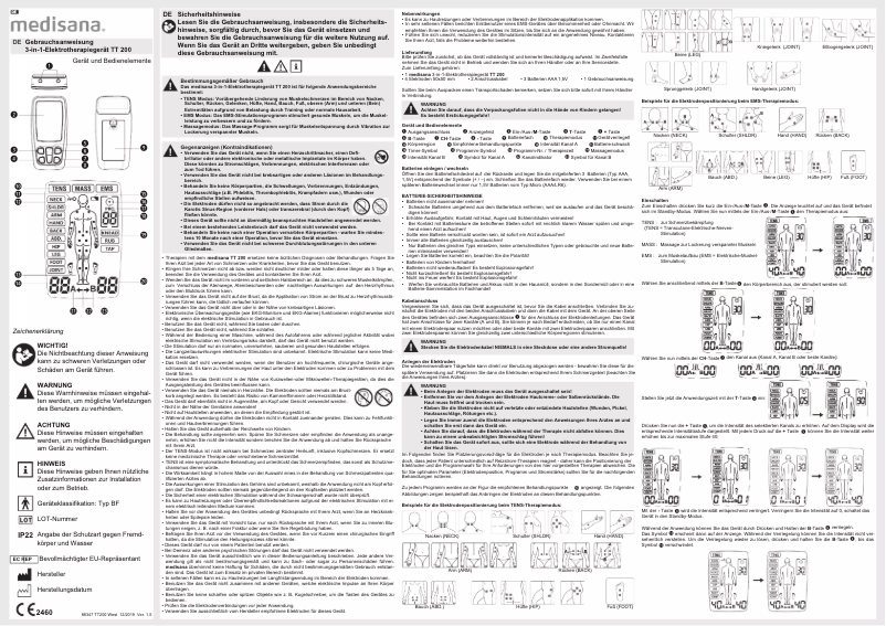Página 1 del manual Manual de usuario Medisana TT 200