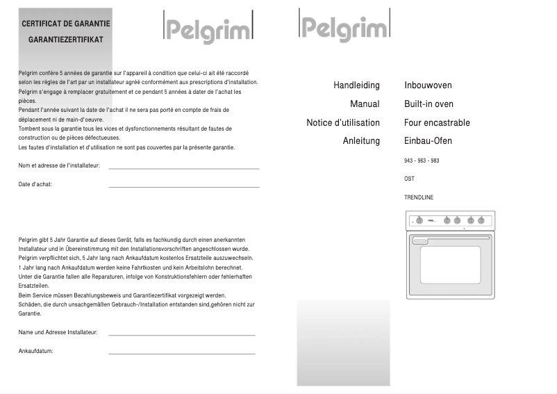 Página nº 1 - Manual de usuario Pelgrim OST 943