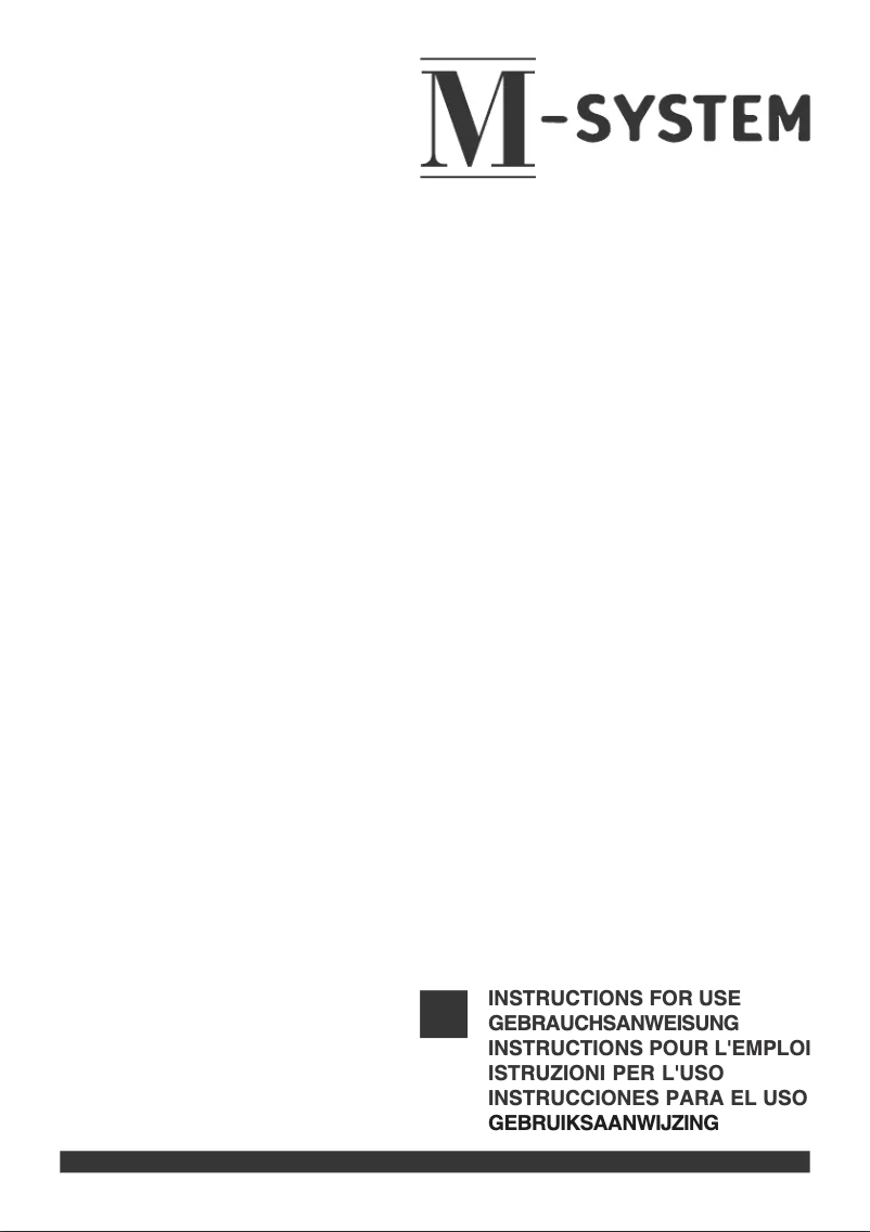 Página 1 del manual Manual de usuario M-System MVK-60