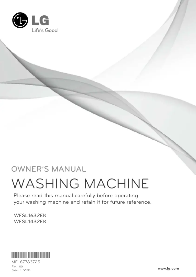 Imagen de la primera página del manual del dispositivo WFSL1632EK