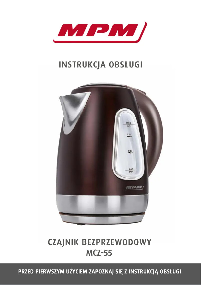 Imagen de la primera página del manual del dispositivo MCZ-55