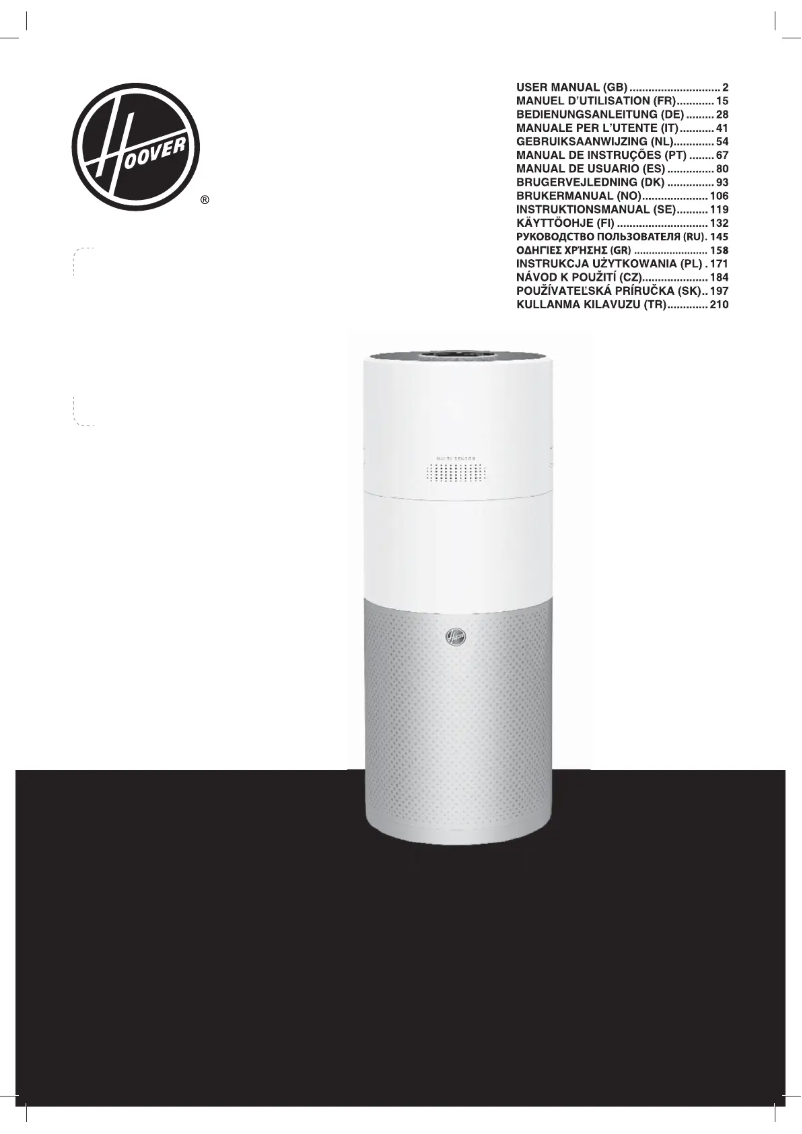 Imagen de la primera página del manual del dispositivo H-PURIFIER 700 HHP70CAH011