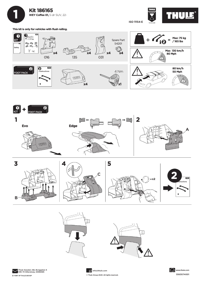 Imagen de la primera página del manual del dispositivo Kit 186165