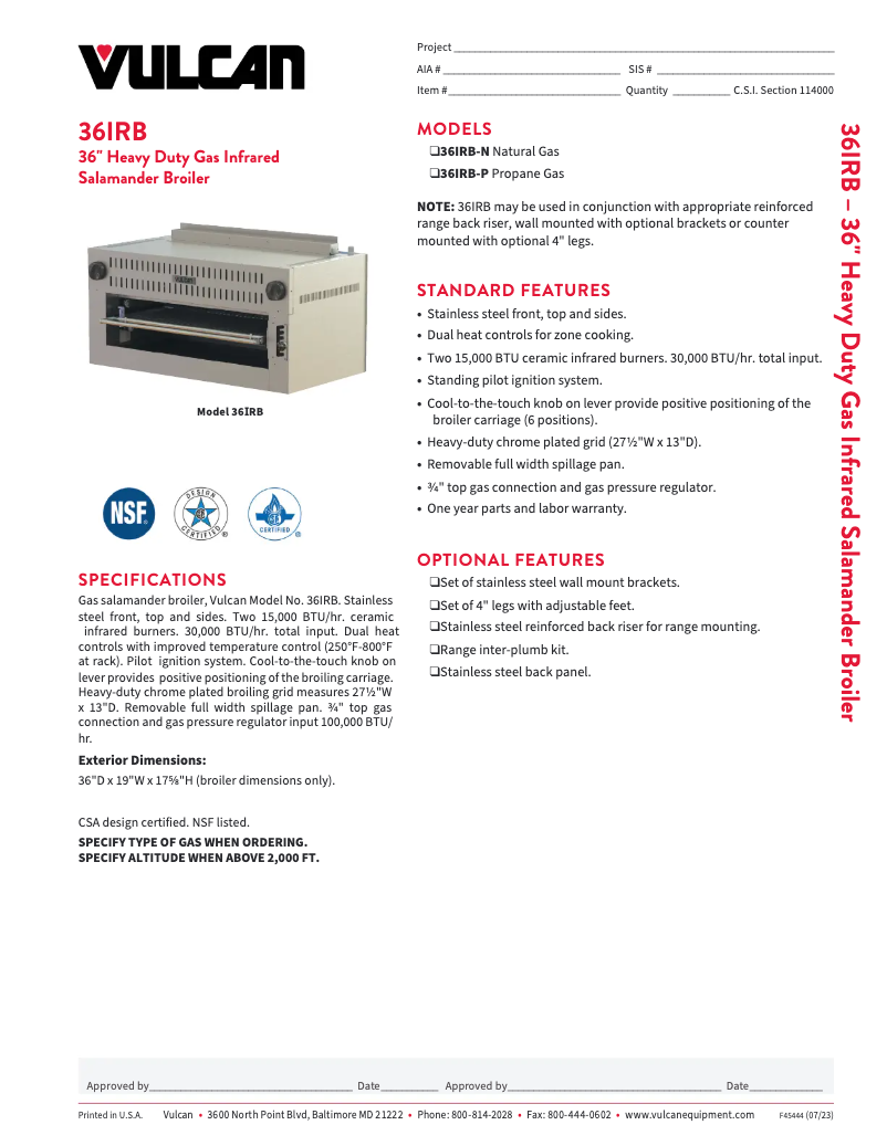 Imagen de la primera página del manual del dispositivo 36IRB