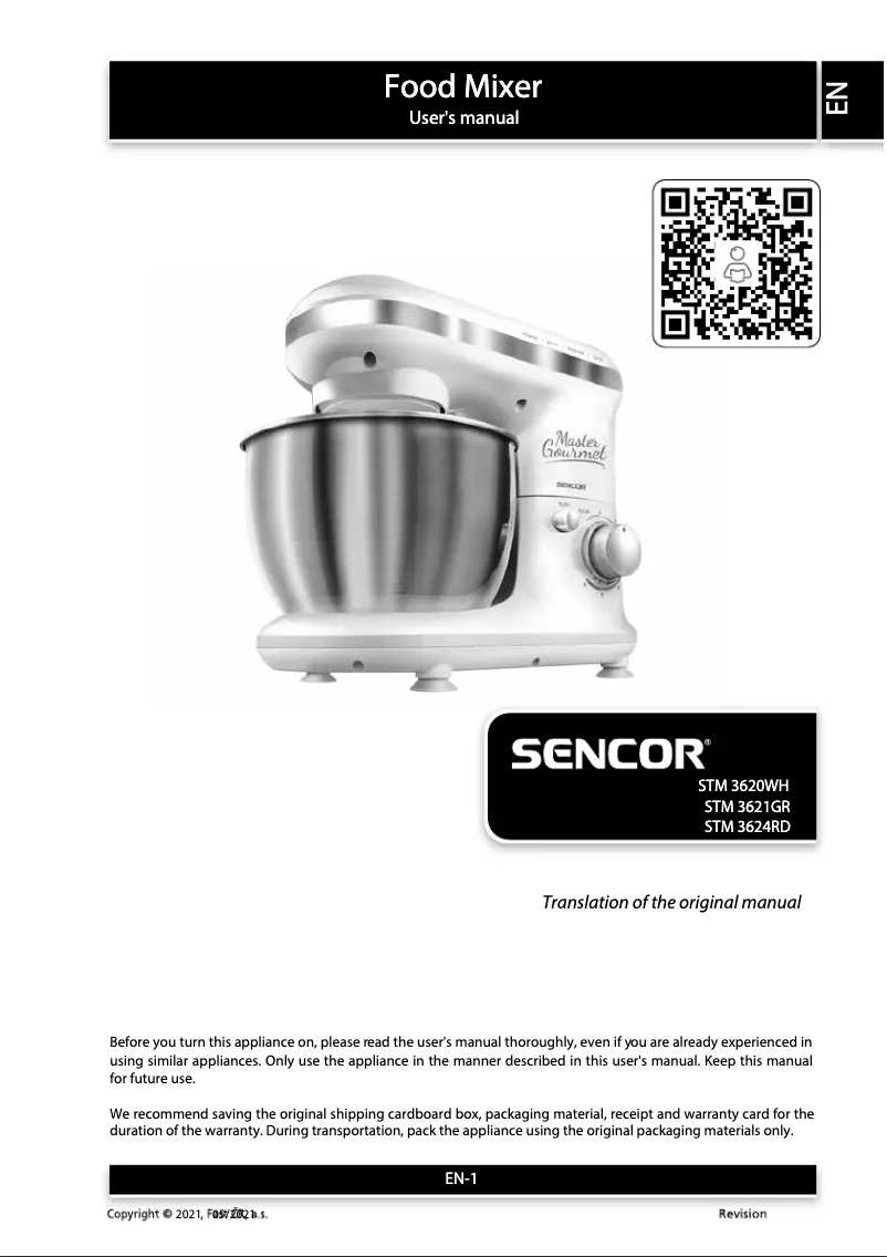 Imagen de la primera página del manual del dispositivo STM 3624RD