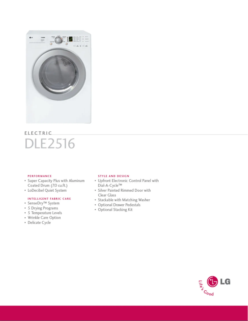 Página nº 1 - Ficha técnica LG DLE2516W