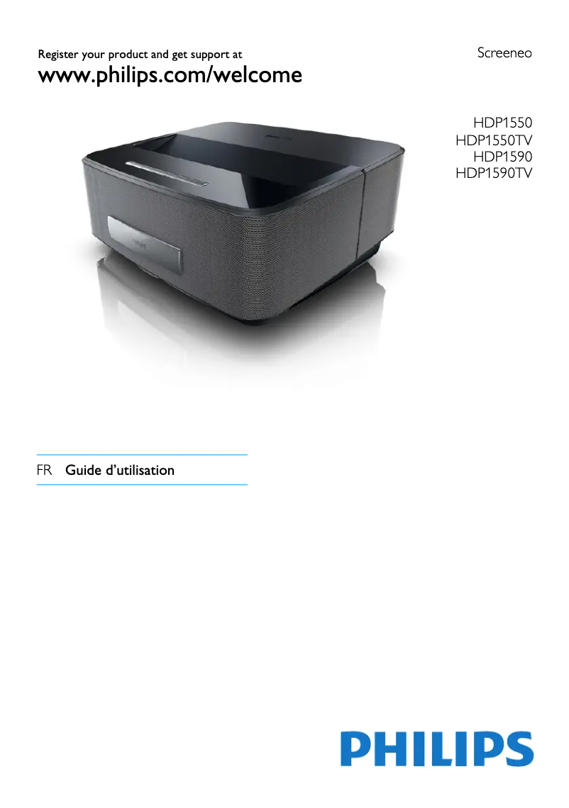 Imagen de la primera página del manual del dispositivo Screeneo HDP1550