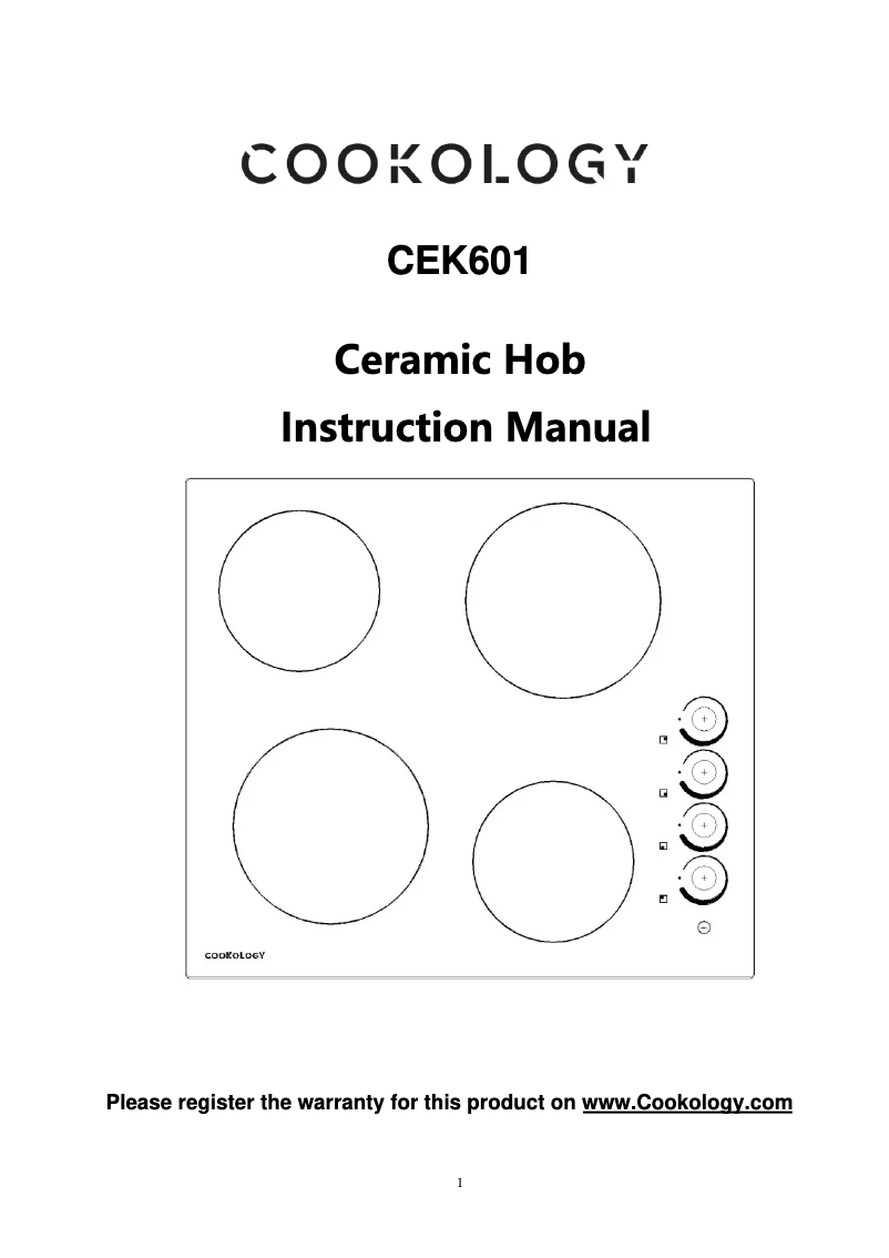 Imagen de la primera página del manual del dispositivo CEK601