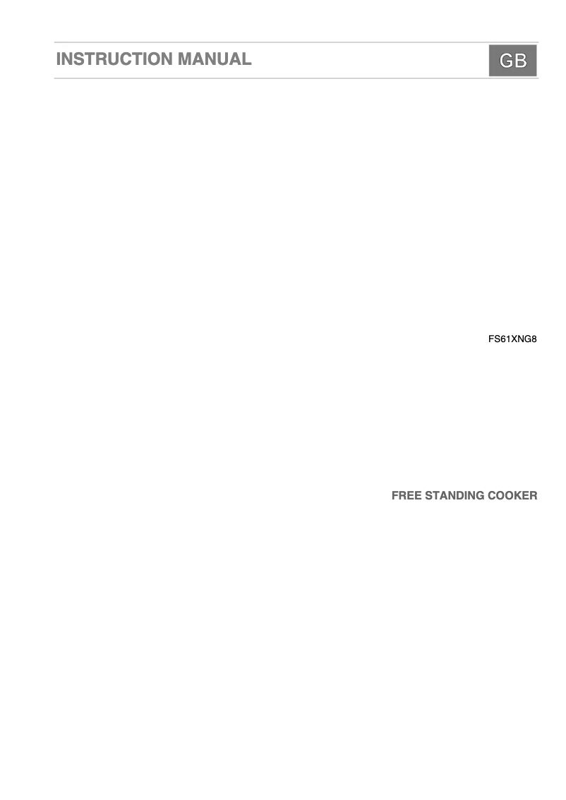 Imagen de la primera página del manual del dispositivo FS61XNG8