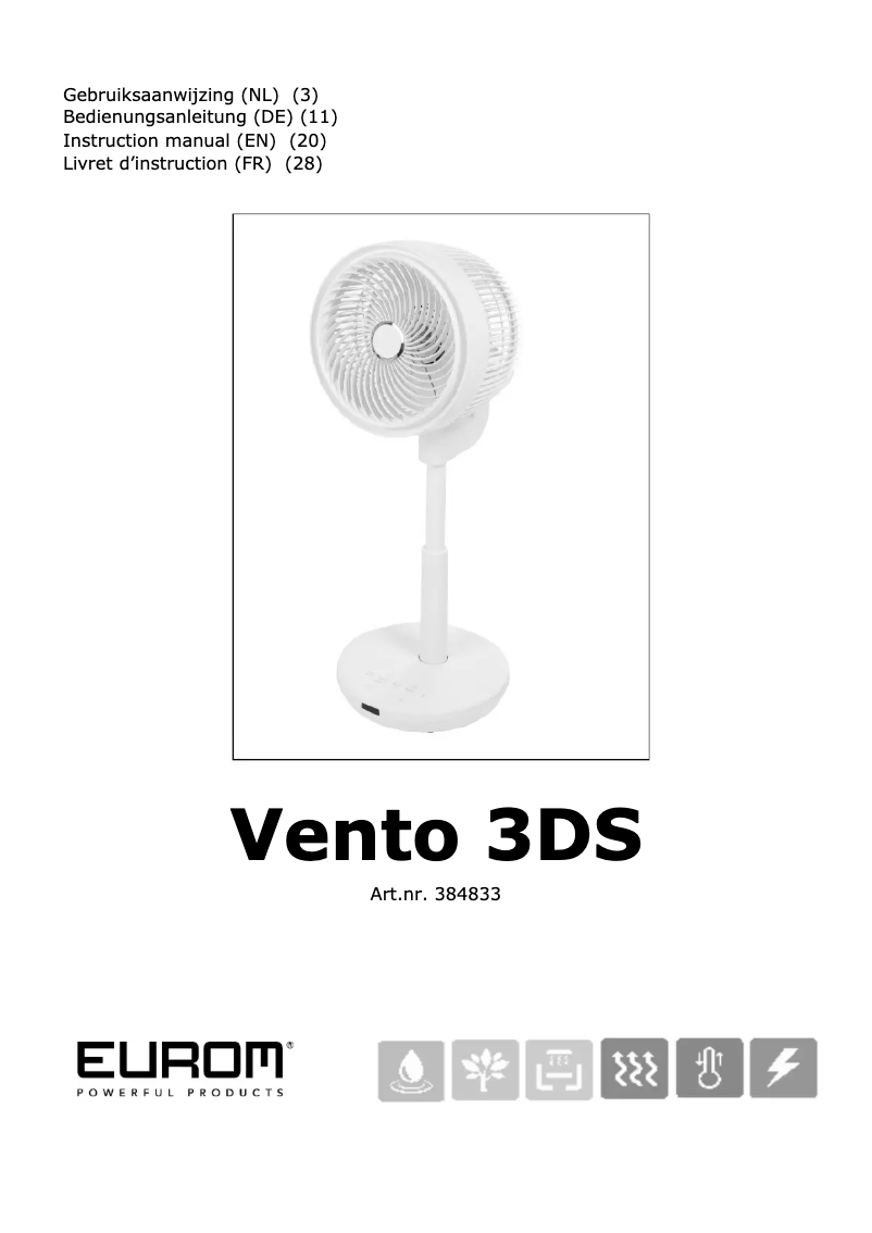 Imagen de la primera página del manual del dispositivo Vento 3D