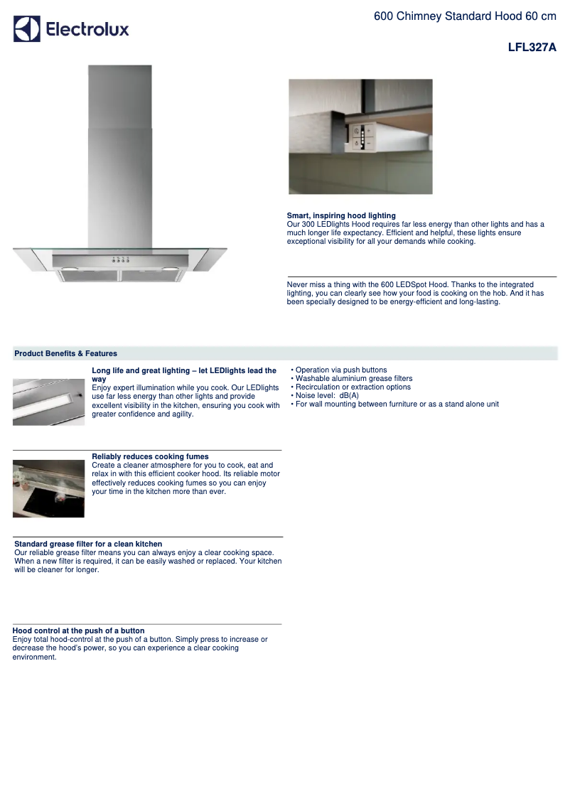Imagen de la primera página del manual del dispositivo LFL327A