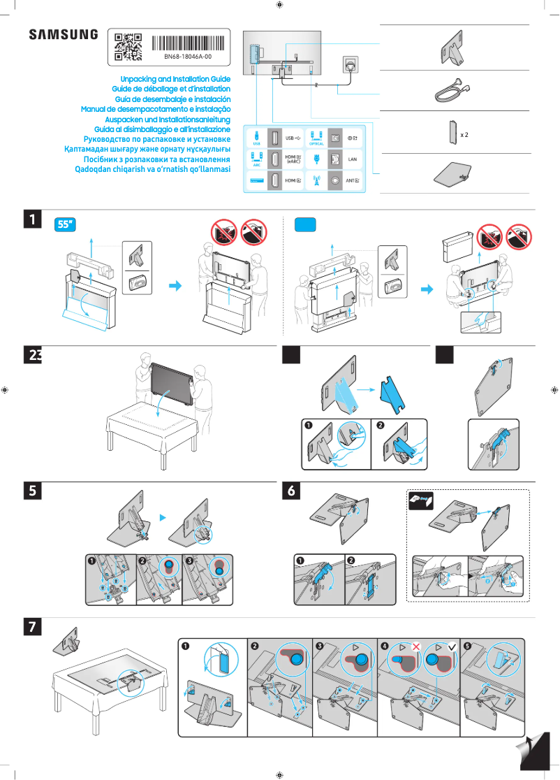 Imagen de la primera página del manual del dispositivo QN65QN85DBG