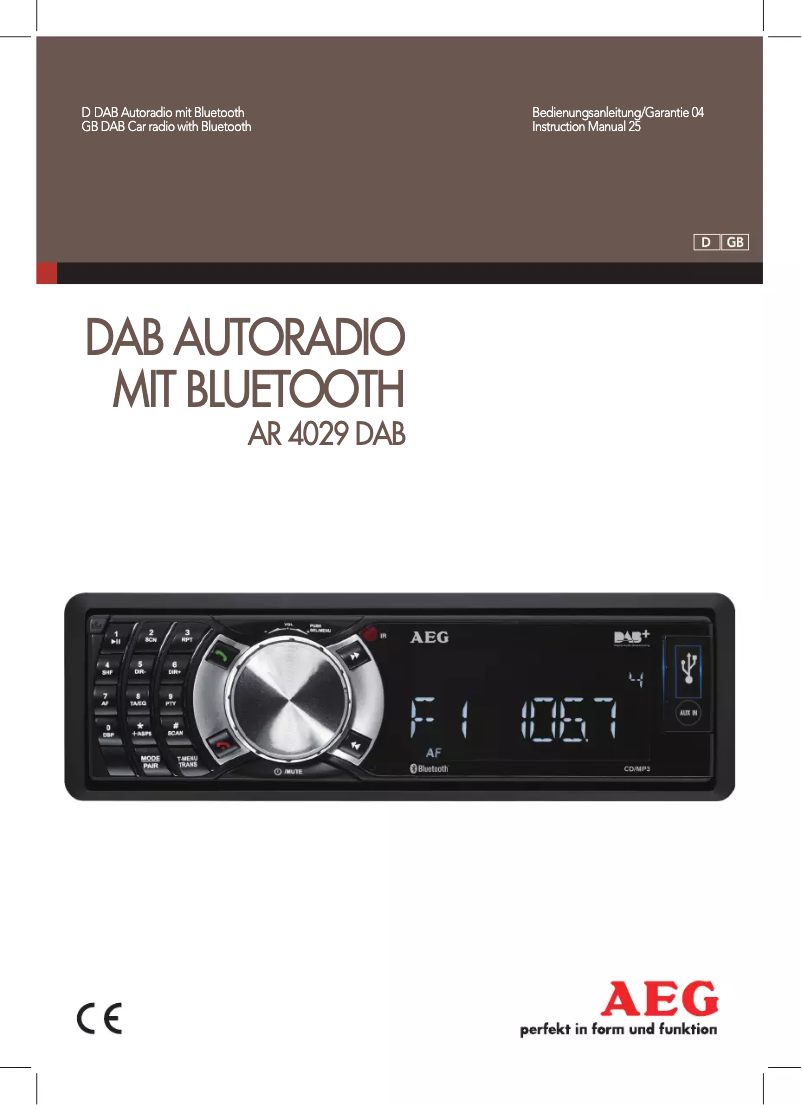 Página 1 del manual Manual de usuario AEG AR 4029 DAB
