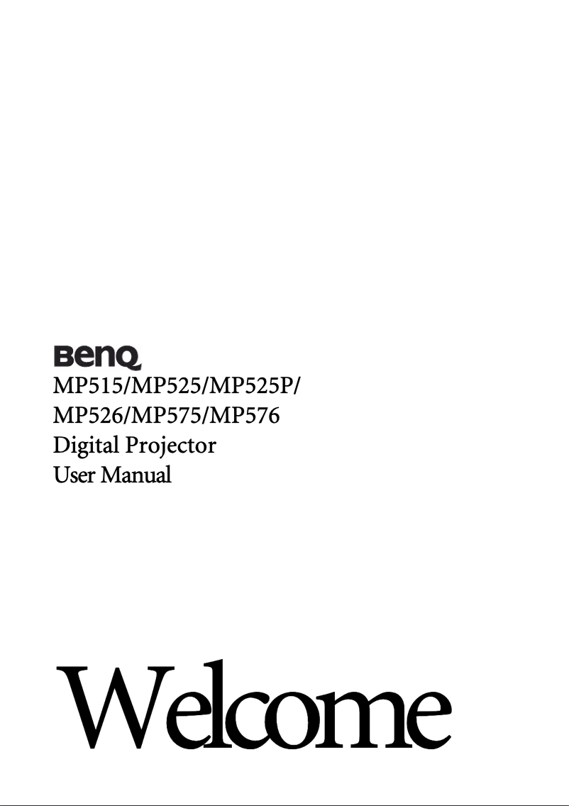 Página 1 del manual Manual de usuario BenQ MP525P