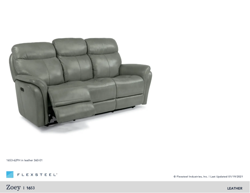 Página 1 del manual Manual de instrucciones Flexsteel Zoey 1653-62PH