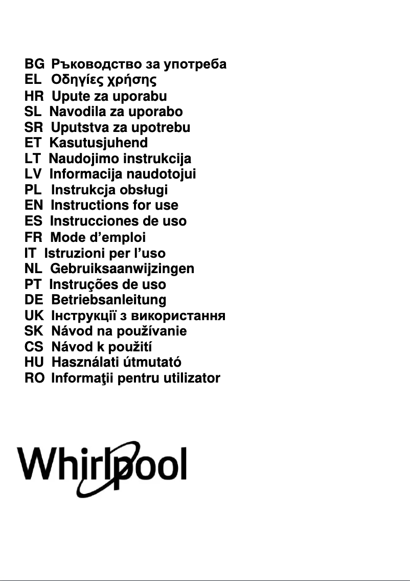 Página 1 del manual Manual de usuario Whirlpool AKR62FLTK