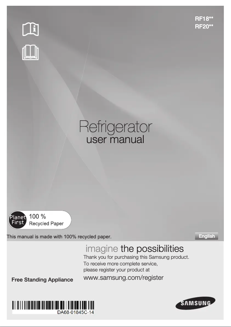 Imagen de la primera página del manual del dispositivo RF18HFENBWW