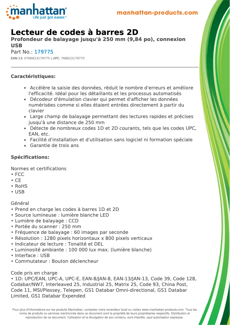 Página nº 1 - Ficha técnica Manhattan 179775