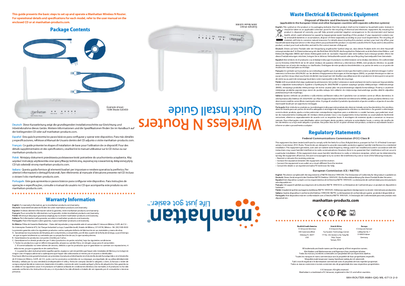 Página 1 del manual Manual de usuario Manhattan 300N