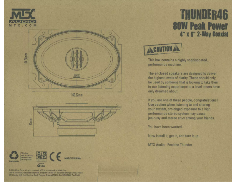 Imagen de la primera página del manual del dispositivo Thunder 46