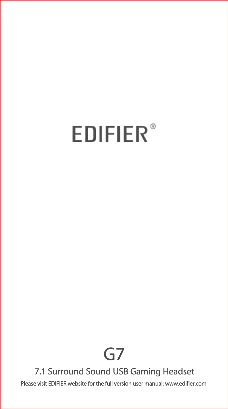 Imagen de la primera página del manual del dispositivo G7