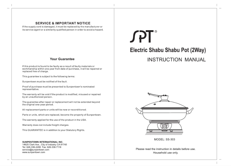 Página 1 del manual Manual de usuario SPT SS-303