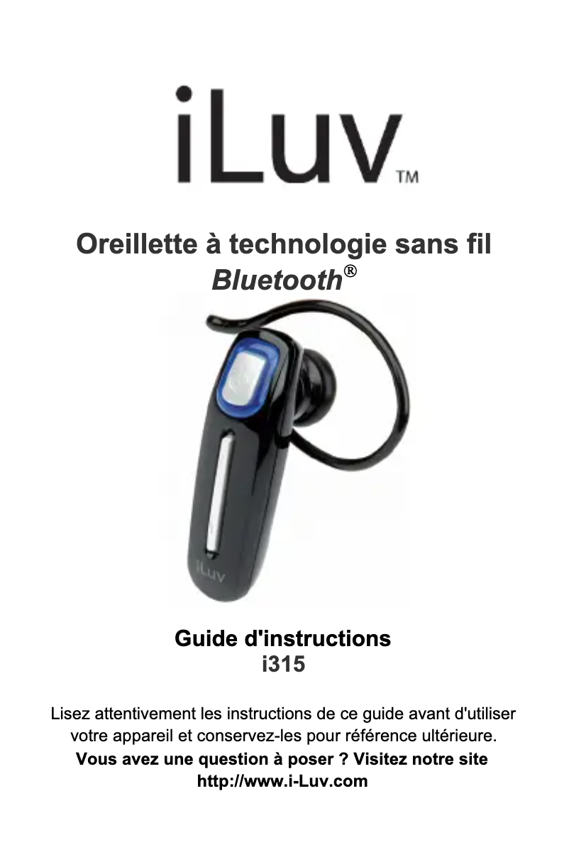 Página 1 del manual Manual de usuario iLuv i315