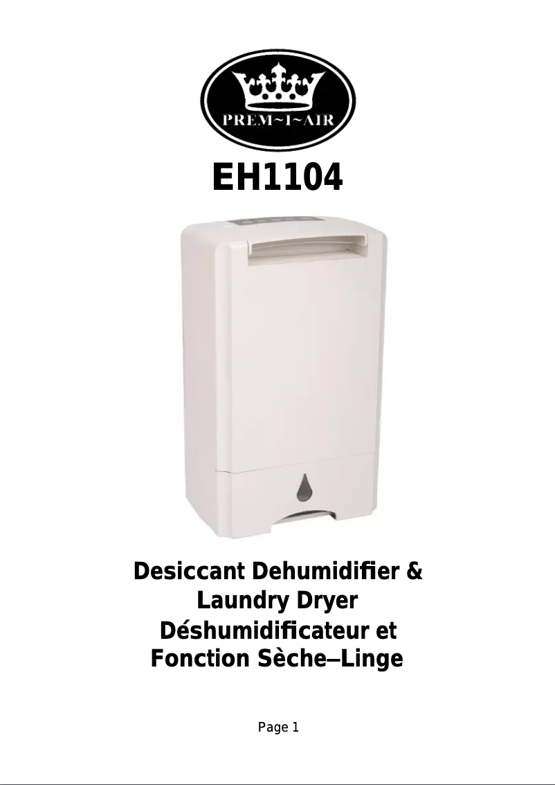 Imagen de la primera página del manual del dispositivo EH1104