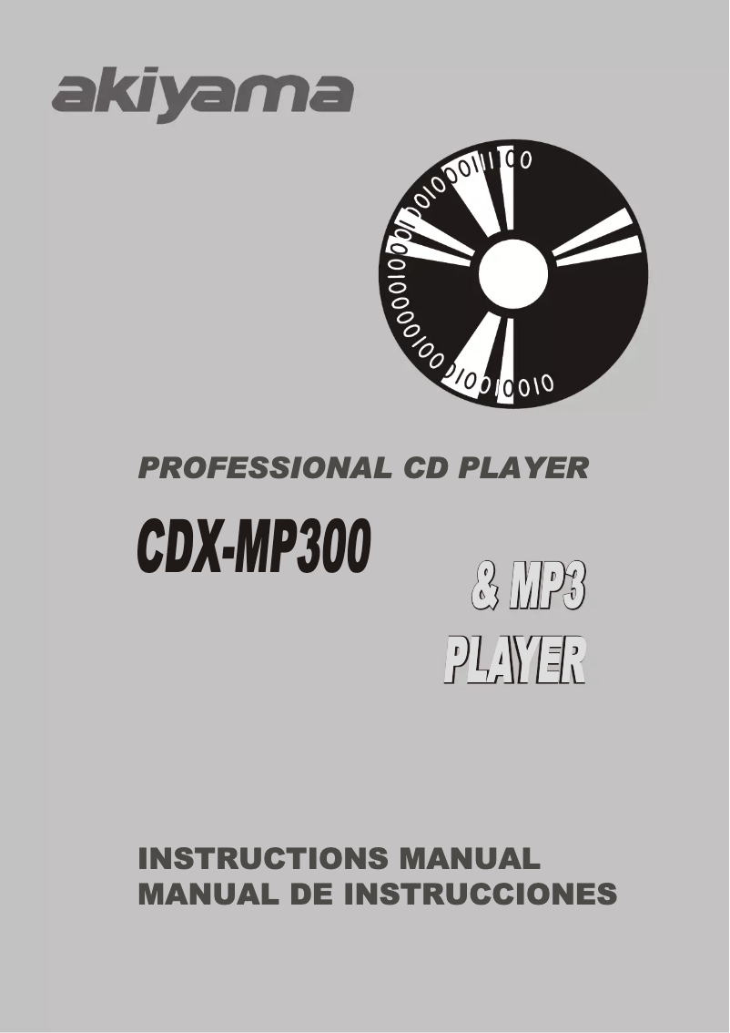 Imagen de la primera página del manual del dispositivo CDX-MP300