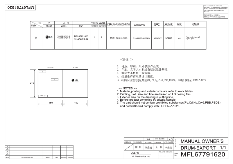 Imagen de la primera página del manual del dispositivo F12A8NDS