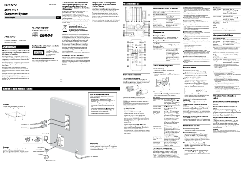 Imagen de la primera página del manual del dispositivo CMT-CPZ2