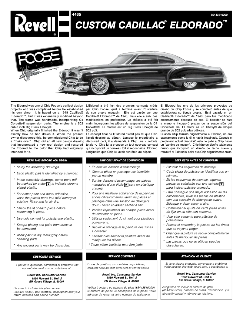 Imagen de la primera página del manual del dispositivo Custom Cadillac Eldorado