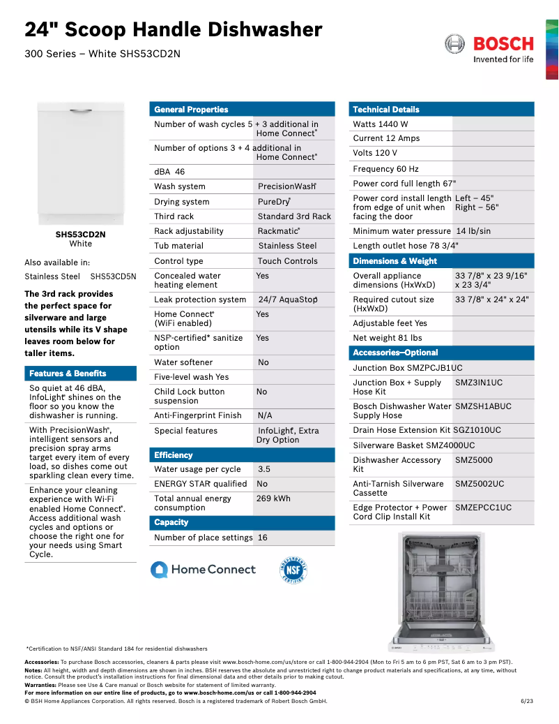 Imagen de la primera página del manual del dispositivo SHS53CD2N