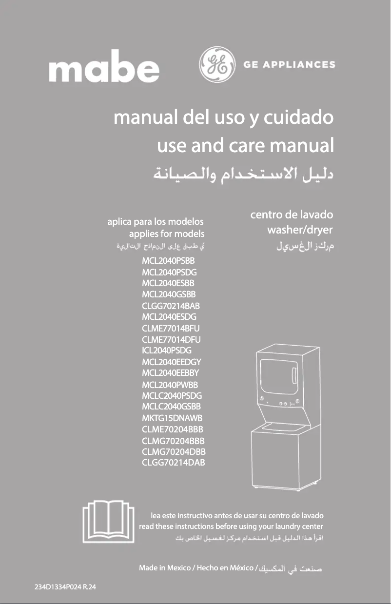 Página 1 del manual Manual de usuario Mabe MCL2040PPDG1